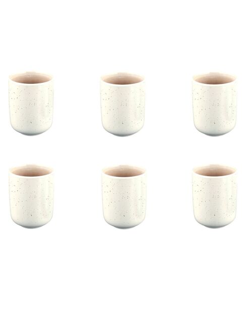 6 Mugs Oxygen rose poudre/beige - 30 cl