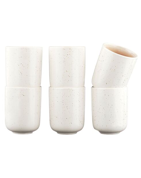 6 Mugs Oxygen rose poudre/beige - 30 cl