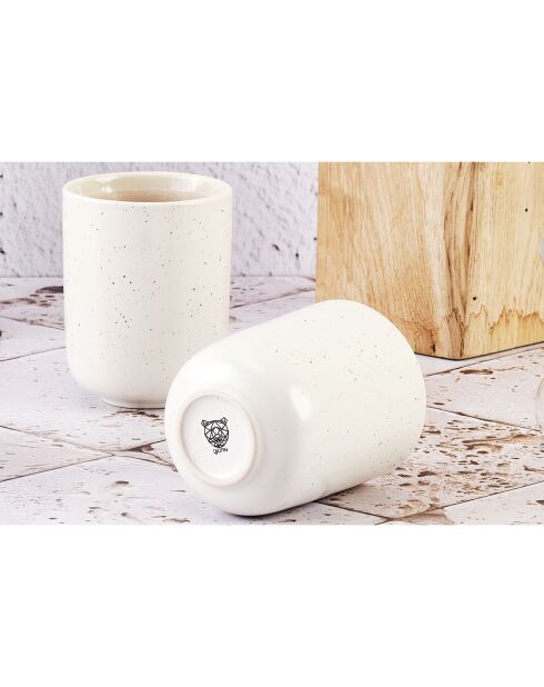 6 Mugs Oxygen rose poudre/beige - 30 cl