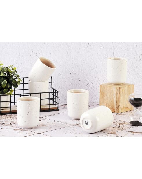 6 Mugs Oxygen rose poudre/beige - 30 cl