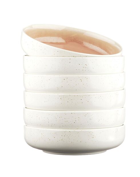 6 Bols Oxygen rose poudre/beige - D.22 cm
