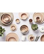 6 Bols Oxygen rose poudre/beige - D.22 cm