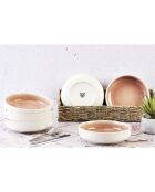 6 Bols Oxygen rose poudre/beige - D.22 cm