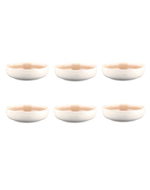 6 Bols Oxygen rose poudre/beige - D.17.5 cm