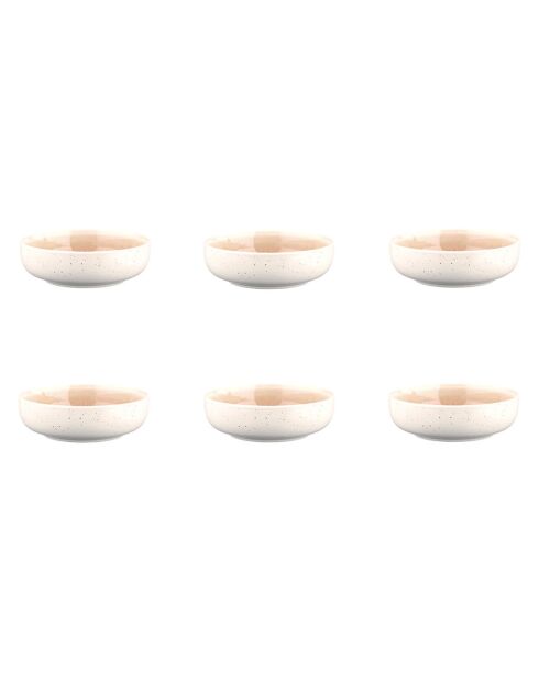 6 Bols Oxygen rose poudre/beige - D.13 cm