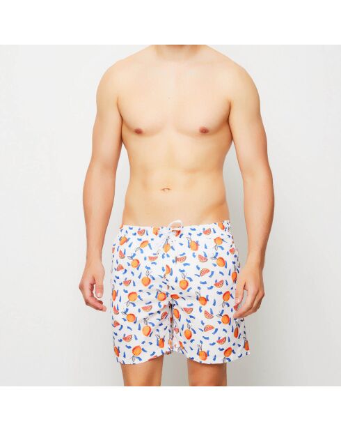 Pantaloncini da bagno Agrums bianchi/multicolor