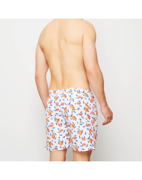 Pantaloncini da bagno Agrums bianchi/multicolor