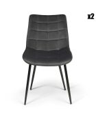 2 Chaises Melinda gris foncé - 46x62.5x84 cm