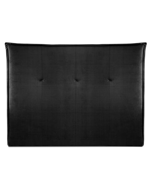 Tête de lit en velours Monica noire - 160 cm