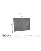 Tête de lit en velours Monica noire - 160 cm