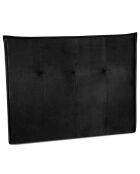 Tête de lit en velours Monica noire - 160 cm