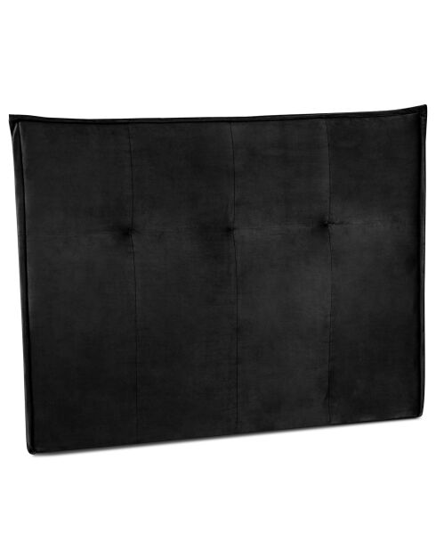Tête de lit en velours Monica noire - 160 cm