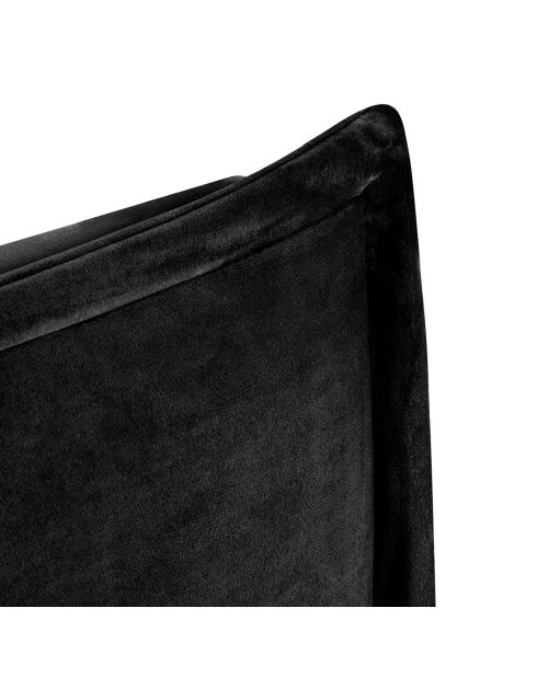 Tête de lit en velours Monica noire - 160 cm