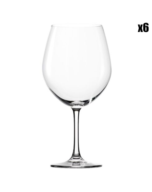 6 Verres Classic Burgundy transparents - 77 cl