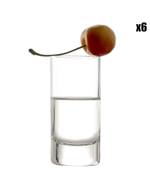 6 Verres shot New York transparents - 5.7 cl