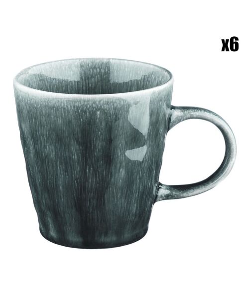 6 Mugs Moon bleu nuit - 40 cl