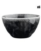 6 Bols Moon noirs - D.11.5 cm