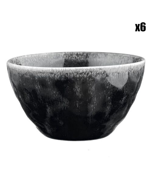 6 Bols Moon noirs - D.11.5 cm