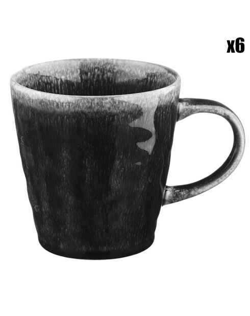 6 Mugs Moon noirs - 40 cl