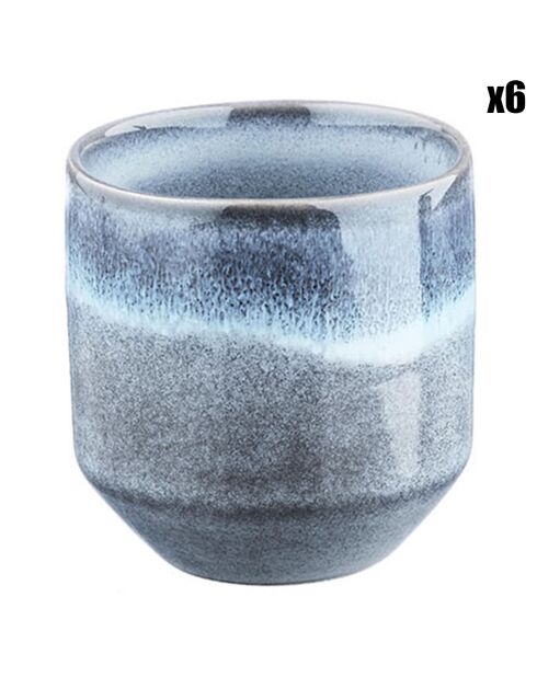 6 Tasses Genesis bleus - 15 cl