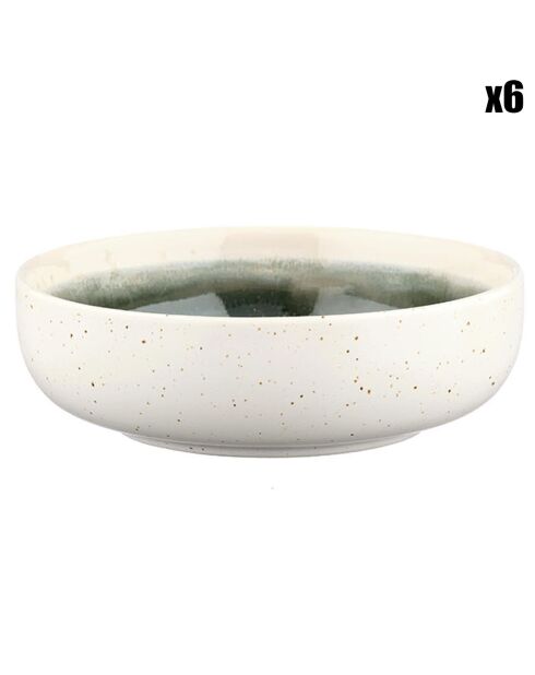 6 Bols Oxygen gris/vert bouteille/beige - D.13 cm