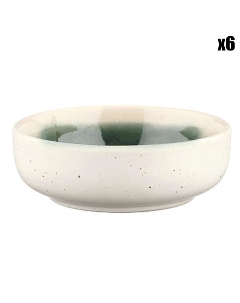 6 Bols Oxygen gris/vert bouteille/beige - D.9 cm