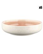 6 Bols Oxygen rose poudre/beige - D.22 cm