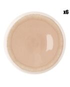 6 Assiettes Oxygen rose poudre/beige - D.21.5 cm
