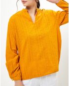 Blouse Hobby jaune moutarde