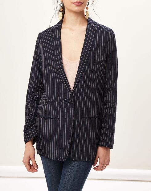 Veste blazer en Lin mélangé Ventila bleue
