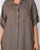 Chemise 100% Lin Charles taupe