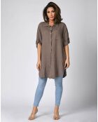 Chemise 100% Lin Charles taupe
