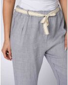 Pantalon 100% Lin Victor gris clair