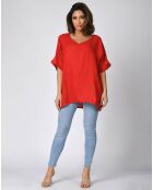 Tunique 100% Lin Alexis rouge