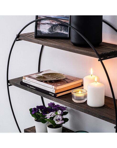 Etagère Murale Tulipa noire - 60x60x15 cm