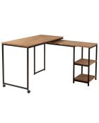 Bureau Bera beige/noir - 127x125x72 cm