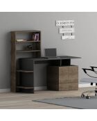 Bureau Melis  marron/anthracite - 128.8x60x146.3 cm