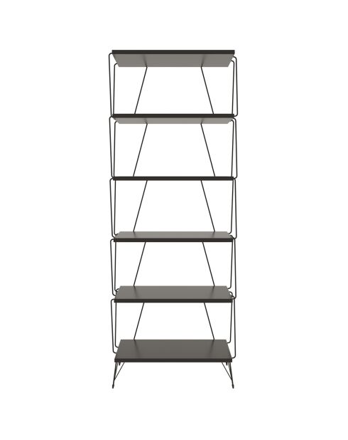 Bibliothèque Balaban anthracite - 48x31x165 cm
