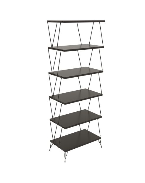 Bibliothèque Balaban anthracite - 48x31x165 cm