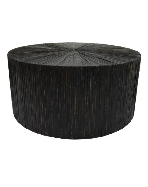 Table basse en bois et feuilles de cocotier marron - 75x35 cm