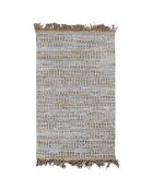 Tapis en cuir jute et coton Altay multicolore - 90x15 cm