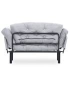 Canapé 2 places convertible Nitta gris - 155x85x73 cm