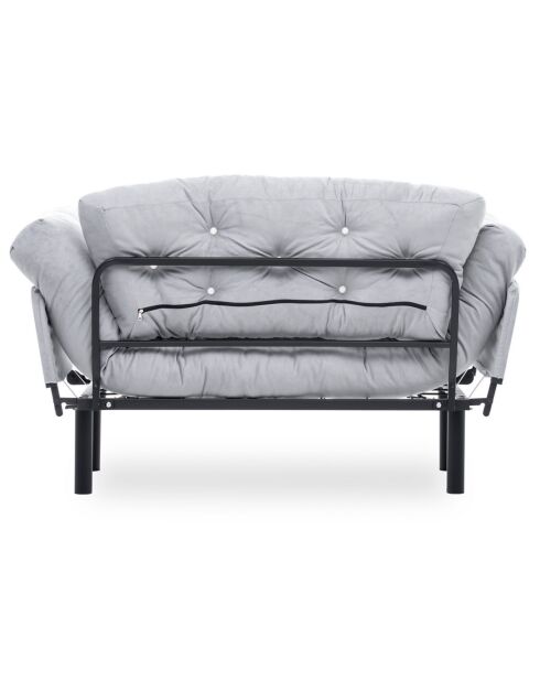 Canapé 2 places convertible Nitta gris - 155x85x73 cm