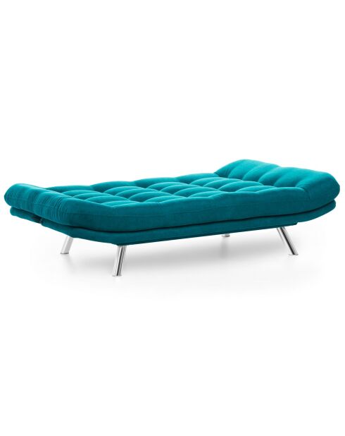 Canapé 3 places convertible Misa vert pétrole - 198x100x104 cm