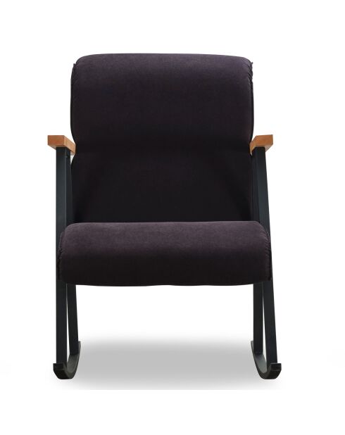 Chaise à bascule Yoka noire - 100x55x65 cm