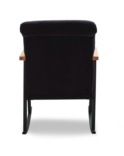 Chaise à bascule Yoka noire - 100x55x65 cm
