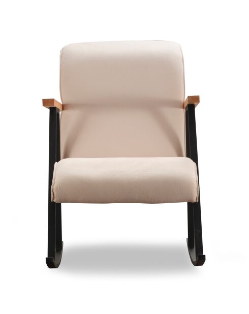 Chaise à bascule Yoka crème - 100x55x65 cm