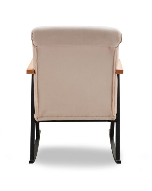 Chaise à bascule Yoka crème - 100x55x65 cm