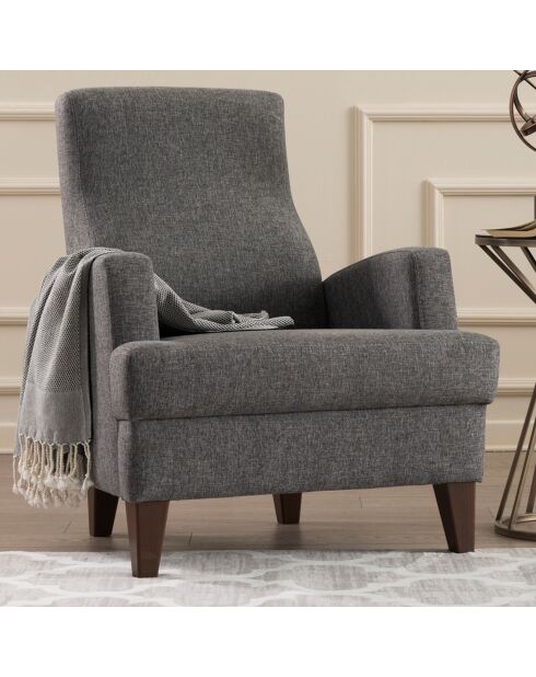 Fauteuil Kana gris foncé - 76x91x87 cm