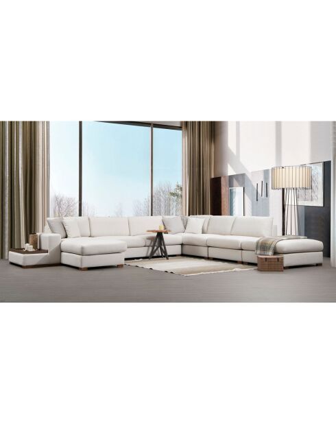 Canapé d'angle panoramique Loop 11 beige - 272x428x85 cm